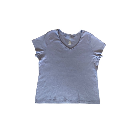 St. John's Bay Short Sleeve V-Neck T-Shirt-Lavender-Size 1X - Picture 5 of 5